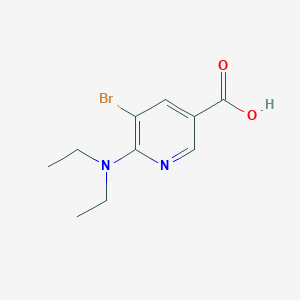 molecular formula C10H13BrN2O2 B1489290 5-Bromo-6-(diethylamino)nicotinic acid CAS No. 1783760-98-4