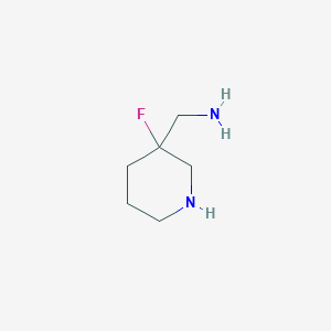 molecular formula C6H13FN2 B1489292 (3-Fluoropiperidin-3-yl)methanamine CAS No. 1780167-90-9