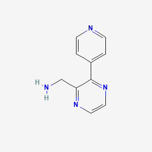 molecular formula C10H10N4 B1489298 (3-(Pyridin-4-yl)pyrazin-2-yl)methanamine CAS No. 1518721-82-8