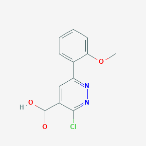 molecular formula C12H9ClN2O3 B1489304 3-Chloro-6-(2-methoxyphenyl)pyridazine-4-carboxylic acid CAS No. 1511696-89-1