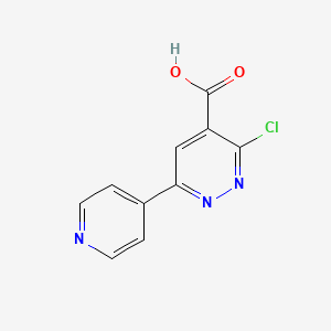 molecular formula C10H6ClN3O2 B1489307 3-Chloro-6-(pyridin-4-yl)pyridazine-4-carboxylic acid CAS No. 1536048-32-4