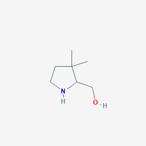 molecular formula C7H15NO B1489308 (3,3-Dimethylpyrrolidin-2-yl)methanol CAS No. 1522077-87-7