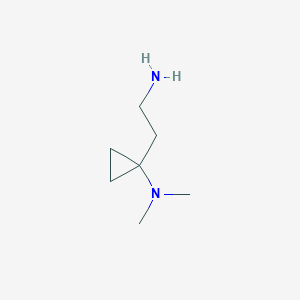 molecular formula C7H16N2 B1489309 1-(2-aminoethyl)-N,N-dimethylcyclopropan-1-amine CAS No. 1516136-40-5