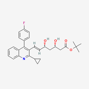 molecular formula C29H32FNO4 B14893127 tert-Butyl (3S,5R,E)-7-(2-cyclopropyl-4-(4-fluorophenyl)quinolin-3-yl)-3,5-dihydroxyhept-6-enoate 