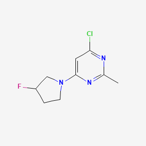 molecular formula C9H11ClFN3 B1489313 4-Chloro-6-(3-fluoropyrrolidin-1-yl)-2-methylpyrimidine CAS No. 2026541-19-3