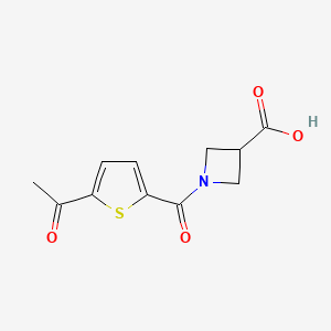 molecular formula C11H11NO4S B1489318 1-(5-Acetylthiophene-2-carbonyl)azetidine-3-carboxylic acid CAS No. 2098081-37-7