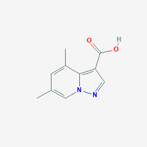 molecular formula C10H10N2O2 B1489321 4,6-Dimethylpyrazolo[1,5-a]pyridine-3-carboxylic acid CAS No. 1167055-31-3