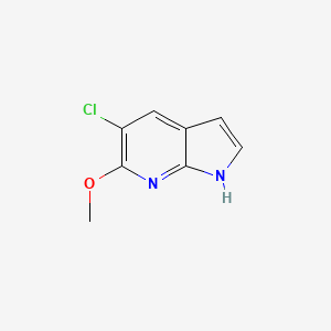 molecular formula C8H7ClN2O B1489322 5-chloro-6-methoxy-1H-pyrrolo[2,3-b]pyridine CAS No. 1190315-07-1