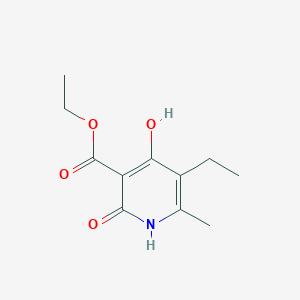 molecular formula C11H15NO4 B1489332 Ethyl 5-ethyl-4-hydroxy-6-methyl-2-oxo-1,2-dihydropyridine-3-carboxylate CAS No. 172470-04-1