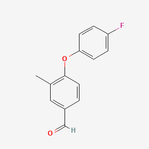 molecular formula C14H11FO2 B1489358 4-(4-Fluorophenoxy)-3-methylbenzaldehyde CAS No. 1270878-66-4