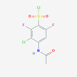 3-Chloro-4-acetamido-2,6-difluorobenzene-1-sulfonyl chloride