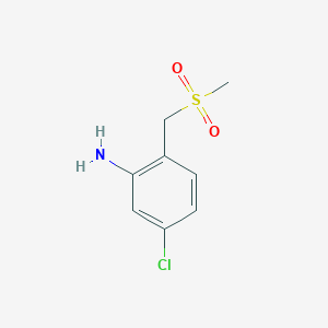 molecular formula C8H10ClNO2S B1489363 5-Chloro-2-(methanesulfonylmethyl)aniline CAS No. 1250988-11-4