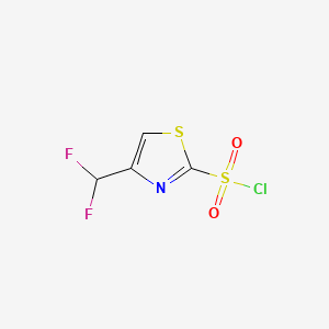 molecular formula C4H2ClF2NO2S2 B14893649 4-(Difluoromethyl)thiazole-2-sulfonyl chloride 