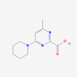 molecular formula C11H15N3O2 B1489371 4-Methyl-6-(piperidin-1-yl)pyrimidine-2-carboxylic acid CAS No. 1706439-40-8