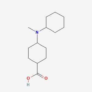molecular formula C14H25NO2 B1489372 4-[Cyclohexyl(methyl)amino]cyclohexane-1-carboxylic acid CAS No. 1554121-90-2