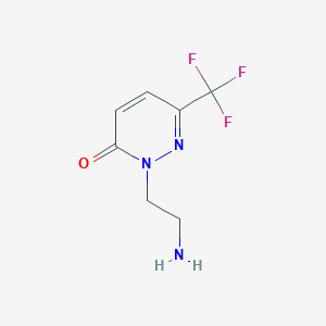 molecular formula C7H8F3N3O B1489374 2-(2-aminoethyl)-6-(trifluoromethyl)pyridazin-3(2H)-one CAS No. 1780712-13-1