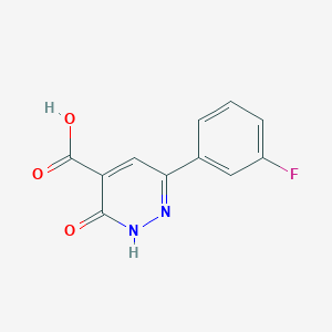 6-(3-Fluorophenyl)-3-oxo-2,3-dihydropyridazine-4-carboxylic acid