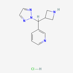 3-(azetidin-3-yl(2H-1,2,3-triazol-2-yl)methyl)pyridine hydrochloride