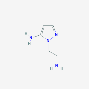 molecular formula C5H10N4 B1489377 1-(2-aminoethyl)-1H-pyrazol-5-amine CAS No. 144991-31-1