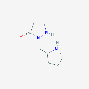 molecular formula C8H13N3O B1489381 1-(pyrrolidin-2-ylmethyl)-1H-pyrazol-5-ol CAS No. 2092100-87-1