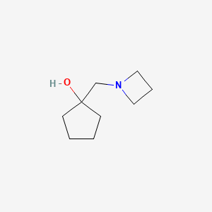 molecular formula C9H17NO B1489383 1-[(Azetidin-1-yl)methyl]cyclopentan-1-ol CAS No. 1785199-09-8