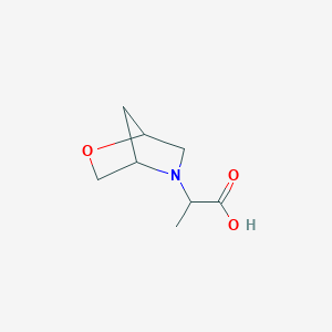 B1489384 2-(2-Oxa-5-azabicyclo[2.2.1]heptan-5-yl)propanoic acid CAS No. 1779709-35-1