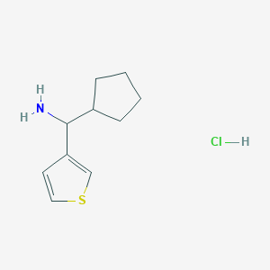 molecular formula C10H16ClNS B1489388 Cyclopentyl(thiophen-3-yl)methanamine hydrochloride CAS No. 1864060-07-0