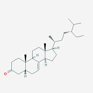molecular formula C29H48O B148939 (5R,9R,10S,13R,14R,17R)-17-[(2R,5R)-5-ethyl-6-methylheptan-2-yl]-10,13-dimethyl-1,2,4,5,6,9,11,12,14,15,16,17-dodecahydrocyclopenta[a]phenanthren-3-one CAS No. 137567-08-9
