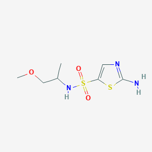 molecular formula C7H13N3O3S2 B1489390 2-amino-N-(1-methoxypropan-2-yl)thiazole-5-sulfonamide CAS No. 2098000-00-9