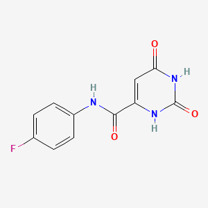 molecular formula C11H8FN3O3 B1489391 N-(4-fluorophenyl)-2,6-dioxo-1,2,3,6-tetrahydropyrimidine-4-carboxamide CAS No. 1790494-81-3