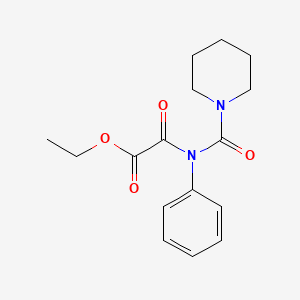 molecular formula C16H20N2O4 B1489392 ethyl 2-oxo-2-(N-phenylpiperidine-1-carboxamido)acetate CAS No. 2097970-67-5