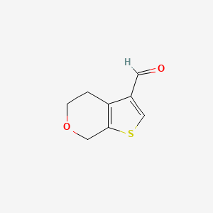 molecular formula C8H8O2S B1489396 4,7-dihydro-5H-thieno[2,3-c]pyran-3-carbaldehyde CAS No. 1554122-57-4