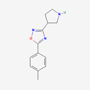 molecular formula C13H15N3O B1489410 3-(Pyrrolidin-3-yl)-5-(p-tolyl)-1,2,4-oxadiazole CAS No. 1782850-45-6