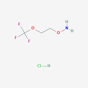 molecular formula C3H7ClF3NO2 B1489419 O-[2-(trifluoromethoxy)ethyl]hydroxylamine hydrochloride CAS No. 1803586-81-3
