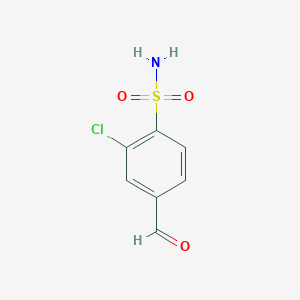 molecular formula C7H6ClNO3S B1489424 2-氯-4-甲酰苯-1-磺酰胺 CAS No. 1289063-37-1