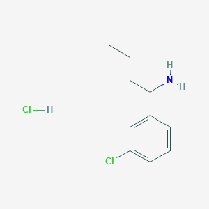 molecular formula C10H15Cl2N B1489426 1-(3-Chlorophenyl)butan-1-amine hydrochloride CAS No. 2098000-35-0