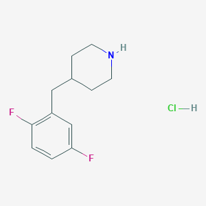 molecular formula C12H16ClF2N B1489427 4-[(2,5-二氟苯基)甲基]哌啶盐酸盐 CAS No. 149986-59-4