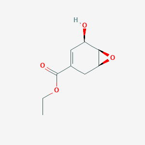 molecular formula C9H12O4 B148943 ethyl (1S,5R,6R)-5-hydroxy-7-oxabicyclo[4.1.0]hept-3-ene-3-carboxylate CAS No. 876014-27-6