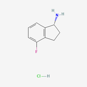 molecular formula C9H11ClFN B1489435 (R)-4-Fluoroindan-1-amine hydrochloride CAS No. 1637540-45-4