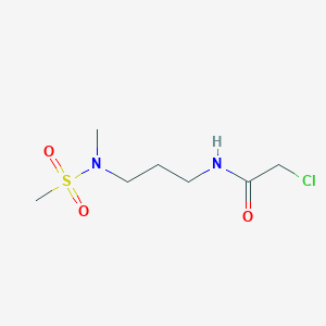 molecular formula C7H15ClN2O3S B1489458 2-chloro-N-[3-(N-methylmethanesulfonamido)propyl]acetamide CAS No. 1311315-46-4