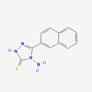 molecular formula C12H10N4S B14894621 4-Amino-3-(naphthalen-2-yl)-1H-1,2,4-triazole-5(4H)-thione 