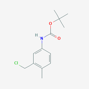 molecular formula C13H18ClNO2 B1489466 tert-Butyl 3-(chloromethyl)-4-methylphenylcarbamate CAS No. 1211511-27-1