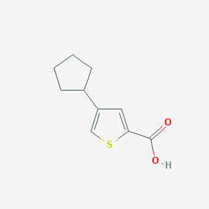 molecular formula C10H12O2S B1489472 4-Cyclopentylthiophene-2-carboxylic acid CAS No. 927802-81-1