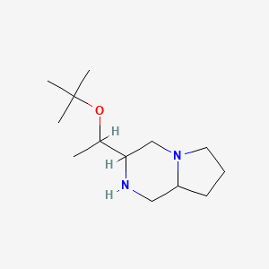 molecular formula C13H26N2O B1489475 3-[1-(tert-Butoxy)ethyl]octahydropyrrolo[1,2-a]pyrazine CAS No. 1353496-83-9