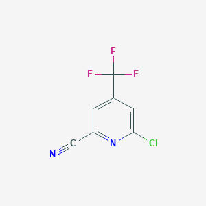 molecular formula C7H2ClF3N2 B1489481 6-Chloro-4-(trifluoromethyl)picolinonitrile CAS No. 1156542-25-4