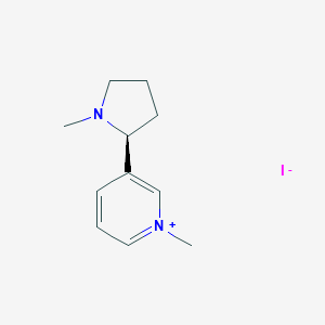 molecular formula C11H17IN2 B014895 吡啶鎓，1-甲基-3-(1-甲基-2-吡咯烷基)-，碘化物，(-)- CAS No. 21446-46-8