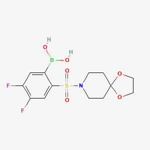 (2-(1,4-Dioxa-8-azaspiro[4.5]decan-8-ylsulfonyl)-4,5-difluorophenyl)boronic acid