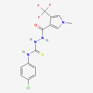 N-(4-chlorophenyl)-2-{[1-methyl-4-(trifluoromethyl)-1H-pyrrol-3-yl]carbonyl}hydrazinecarbothioamide