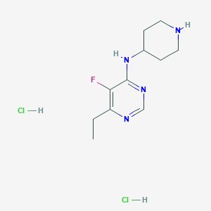 6-ethyl-5-fluoro-N-(piperidin-4-yl)pyrimidin-4-amine dihydrochloride