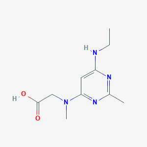 molecular formula C10H16N4O2 B1489523 N-(6-(ethylamino)-2-methylpyrimidin-4-yl)-N-methylglycine CAS No. 1706438-14-3